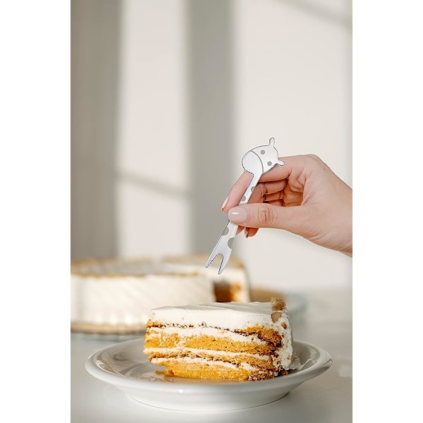 Rustfrie Appetizer-gafler i rustfrit stål, små dessertgafler, salatgafler, frugtgafler til hjem og fest, 10-pak