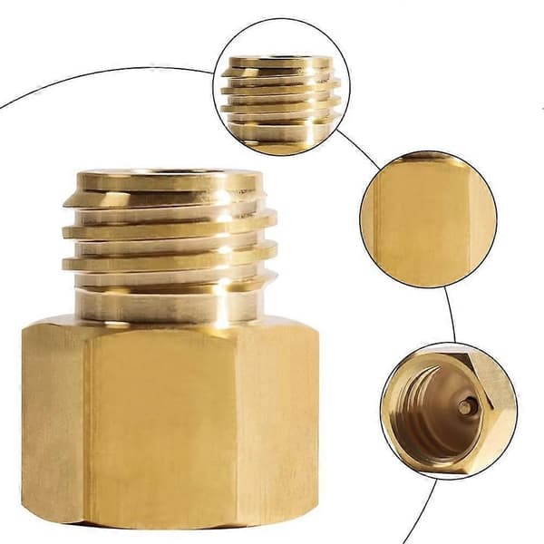 CO2-cylinderadapter til Quooker Cube til TR21-4 konverteret til Quooker Cube Tank TR21-3, messing Quooke Yellow  Red