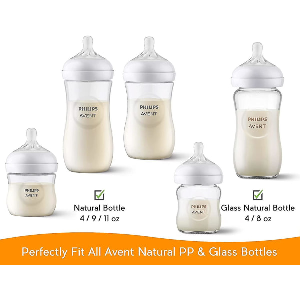 Babyflaskehåndtag til Philips Avent Natural Babyflasker, Kompatibel Avent Flaskeholder til Baby, 2 stk.