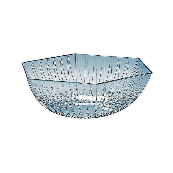 Irregulær Fruktbolle Kurv Geometrisk Plate Snacks Godteri Oppbevaringsholder (Størrelse, farge: Blå-polygon