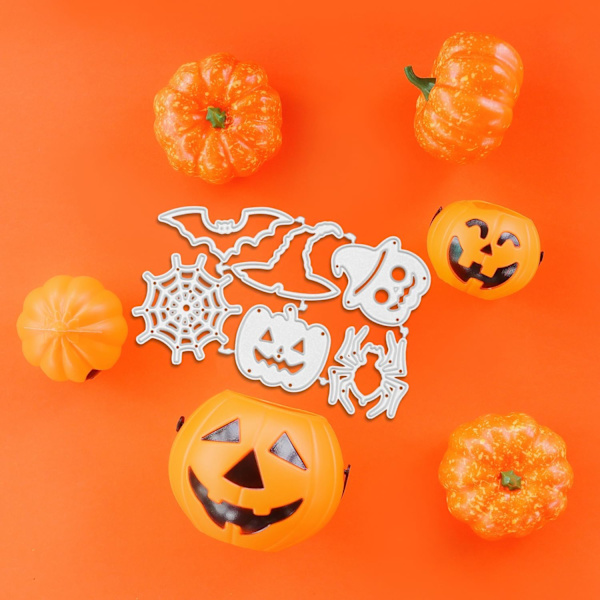 Halloween Leikkuuterät, Halloween Metalli Hämähäkki Lepakko Kurpitsa Kuvio Leikkuuterät DIY Käsityö Hiiliteräs Reliefi Malli Paperille