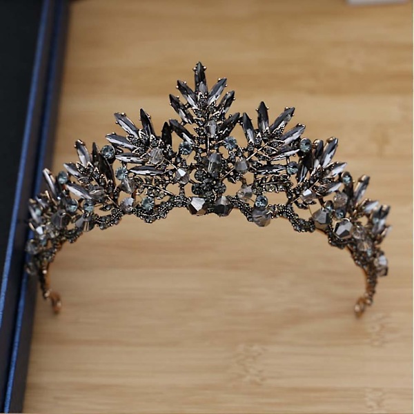 Hiuskoristeet Prom Halloween Mustat Kruunut Gootti Tiara Naiset Vintage Kruunut Tiarat Gootti Kruunut Gootti Hääkruunu