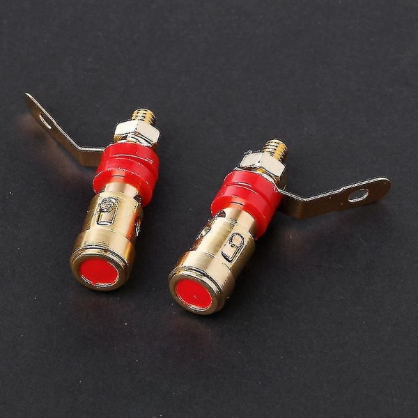 10pcs Brass Speaker Binding Post Spring Loaded Press Subwoofer Basket Terminal