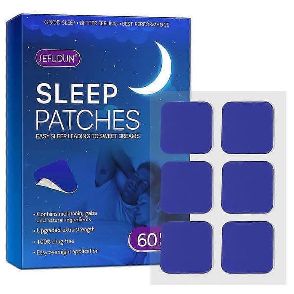 60 stk. søvnhjelpsplaster for menn og kvinner, helt naturlig dyp søvn PatchZZ41 SEFUDUN sleeping patch