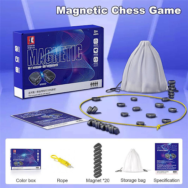 Magnetiskt Schackspel Schackbräde Set, Multiplayer Magnetiskt Slaget Bräde Magnetisk Effekt Schack Set Slaget Schack Magnetiskt Schack Dambräde Leksak Pussel