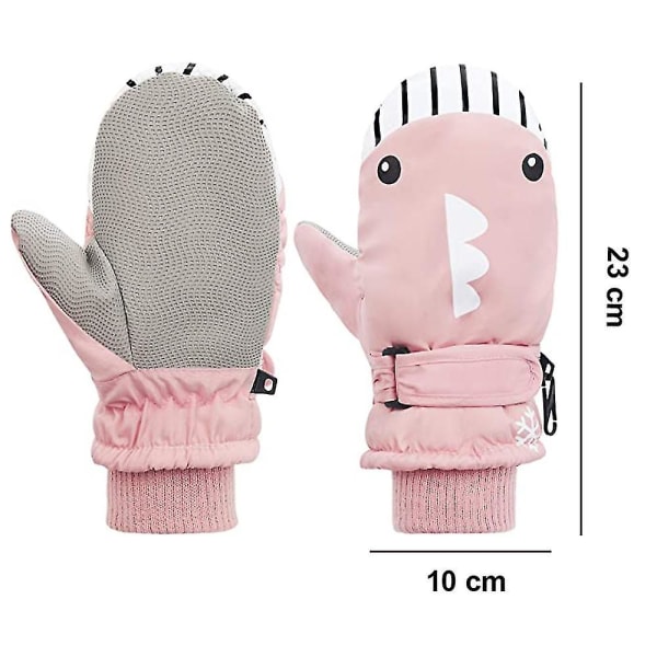 1 Par Barnas Vinterhansker Småbarnsvotter For Ski Gutter Snø Jenter Vanntett Varmt Fleece
