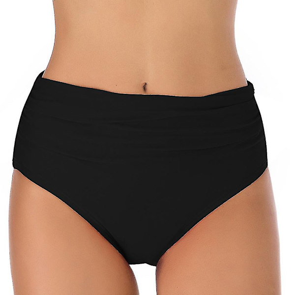 Damtrippel-ered baddräkt feminin hög twist bikini botten L