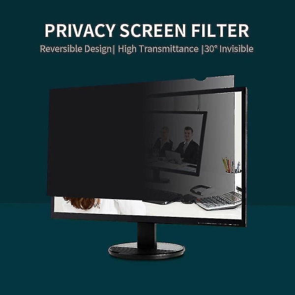 Privacy Screen Filter Vendbar Højtransmission 30 Usynlig Anti-uv Anti-refleksfilm kompatibel med 27"" skærm med 16:9 billedformat (23 tommer 16