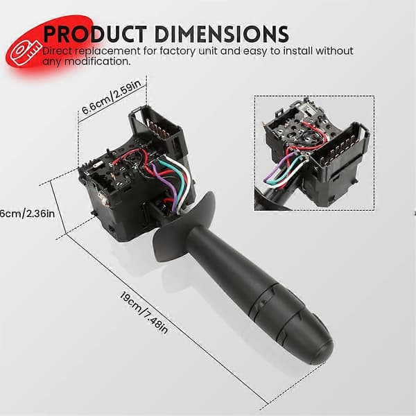 Til Renault Twingo 2 2007-2014 7701072110 Commodo Switch Ratstamme Forlygte Ratkontakt