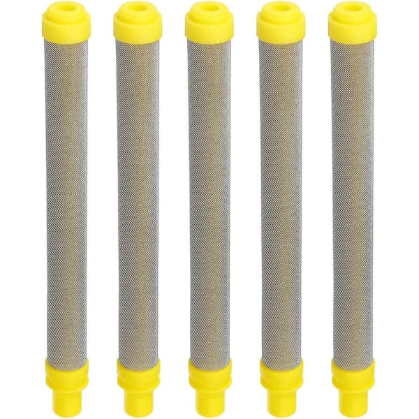 100 mesh filter för högtryckssprutpistoler rostfritt stål filterelement för luftlös färgsprutpistol Wagner gul - 5 delar ternel