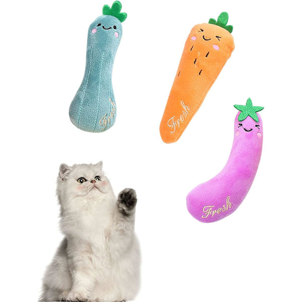 Katt Leksaker för Innekatter, Katt Kattmynta Leksaker 3-pack, Interaktiv Katt Leksak Katt Leksaker för Innekatter Interaktiv, Kattunge Leksaker Presenter för Katter
