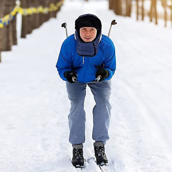 Russisk vinterhatt for menn Snøskihatt med øreklaffer