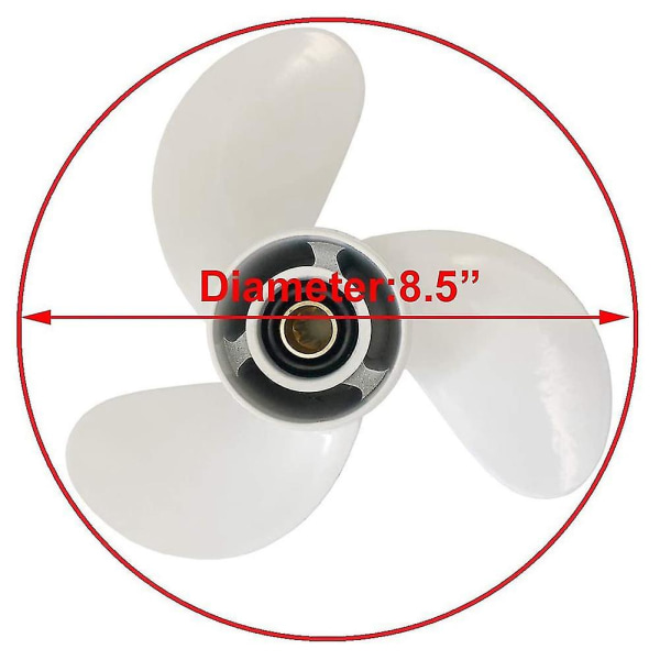 Outboard Propeller For Yamaha 6hp 8 1/2 X7 1/2 Boat Motor