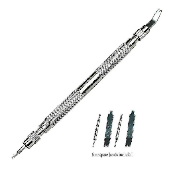 Klockreparation Fjäderstång Verktyg Stållänk Remover Pin Pusher Med Reserv