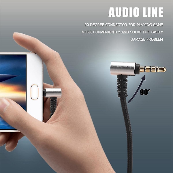 Udskiftning 3,5 mm O-kabel til Arctis Pro Wireless, Arctis 5, Arctis 7, Arctis Pro Gaming
