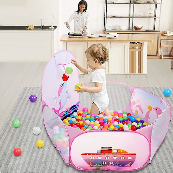 Leikkiteltta, Lasten Uima-allas 120cm Leikkialue Vauva Vauvan Pallokuoppa Uima-allas Pop Up Piilopaikka