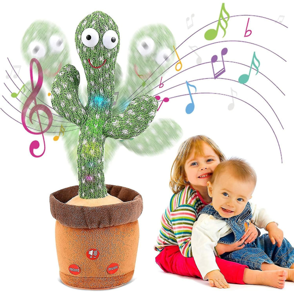 Tanssiva ja toistuva kaktus, puhuva kaktus toistava kaktuslelu toistava kaktus Tanssiva kaktus pehmolelu lapsille aikuisille