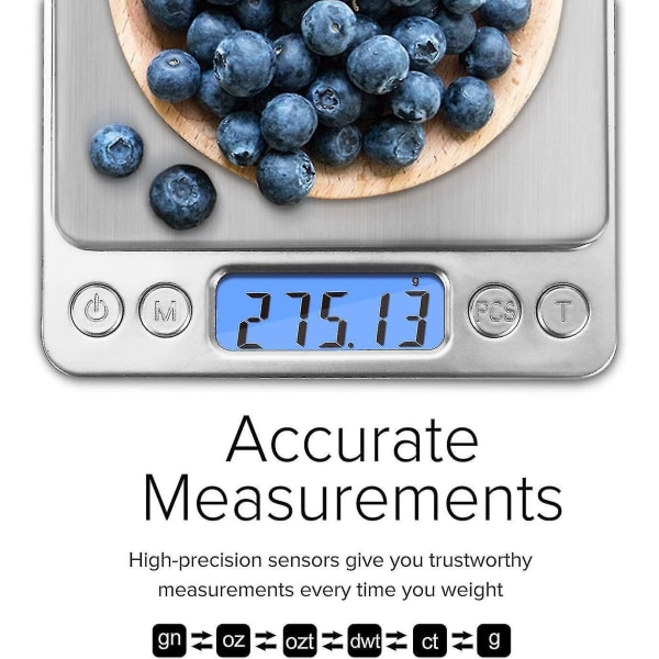 Gram Scale Digital Kjøkkenvekt Mini Lommestørrelse Med