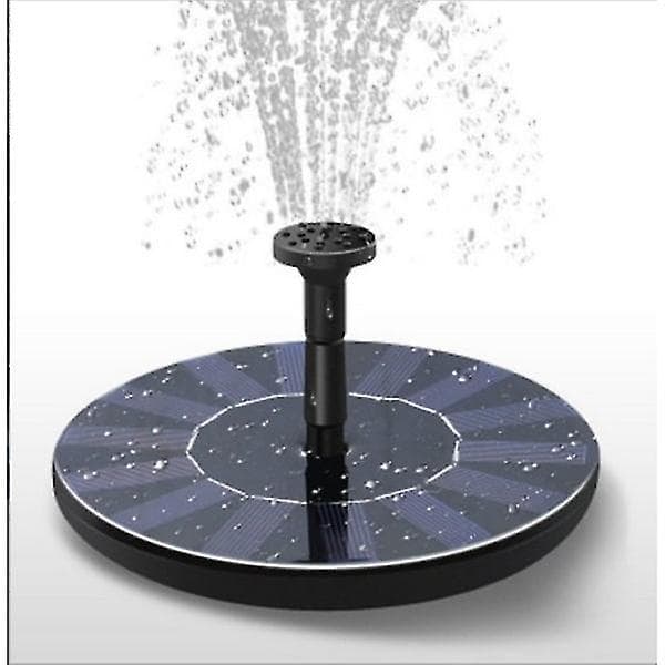 Vattenfontän solcellsdriven 16 cm Svart