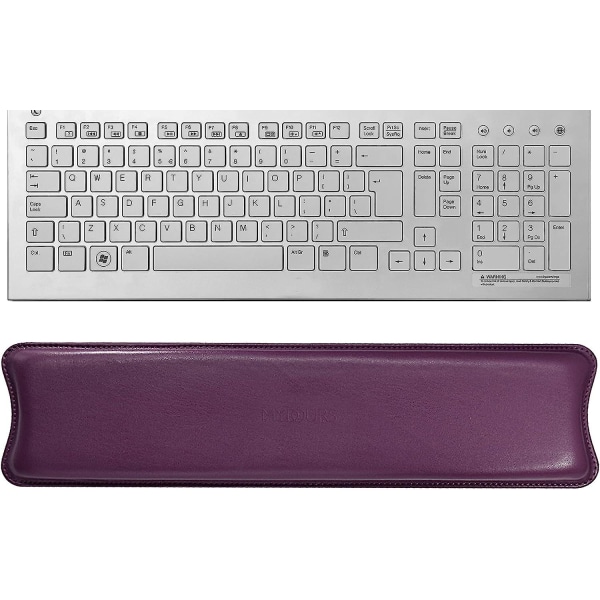 Pu Leather Keyboard håndleddsstøtte, ergonomisk anti-skli håndleddsstøtte for kontorspill - lilla