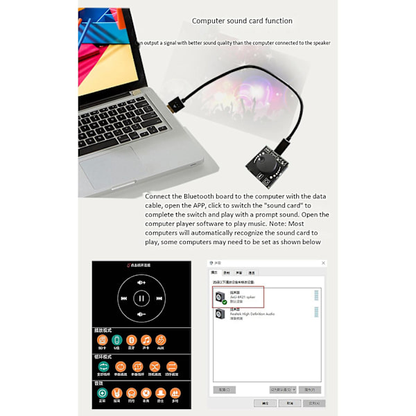 Mini Bluetooth 5.0 50w+50w Trådløs Audio Power Digital Forforstærker Board Stereo Amp 3.5mm Aux Usb Ap