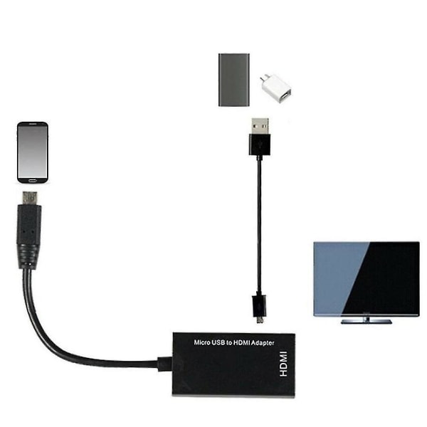 Micro USB - HDmi 1080p HD TV -kaapelisovittimet Android-puhelimeen S2 I9300 S4 I9500 Note2 N7100