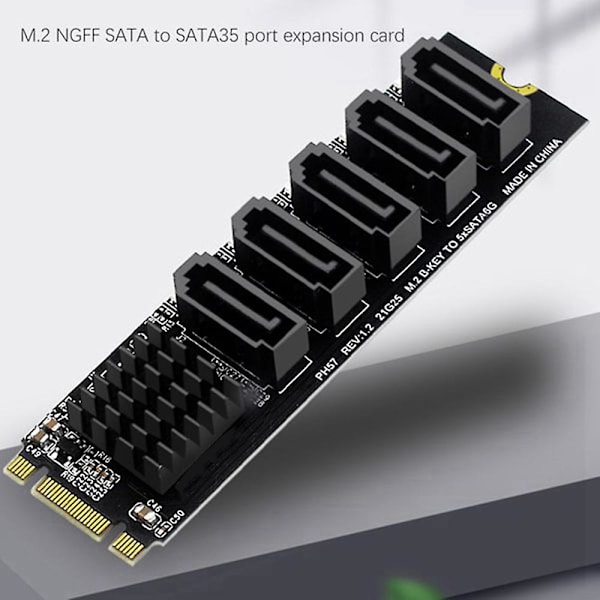 M.2 SATA till SATA 3 5-Port +M.2 NGFF Enstaka Strömförsörjning Bar Board Konvertering till SATA 2.5-Port Sata