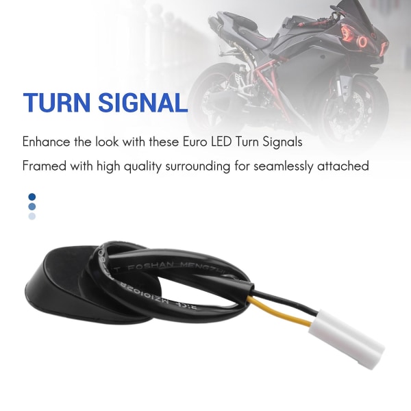 2 st LED-blinkers, infällda, för Yamaha Yzf R1 R3 R6 R6s Fz6 Fz1 Fz Fazer