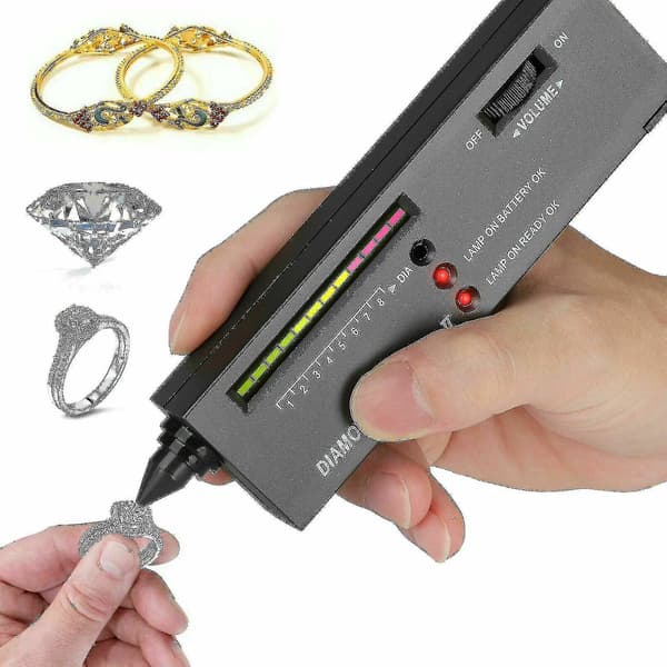 Diamanttester Selector Opplyst Smykke Edelsten Testing Tool Med LED-Indikator