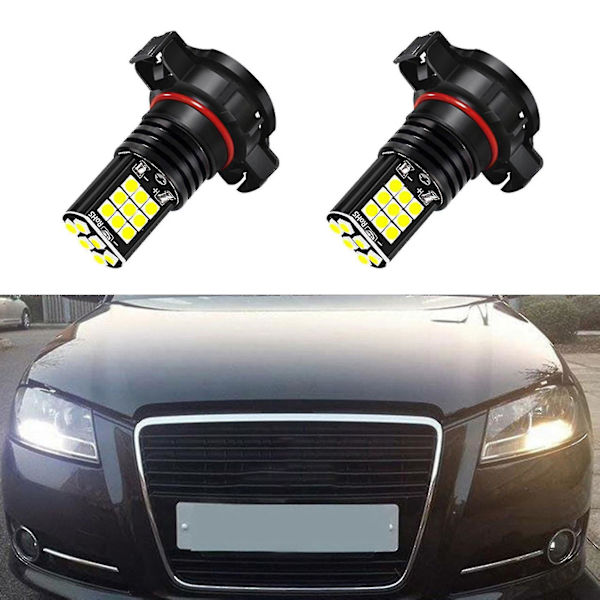 Yhteensopiva 2 kpl sumuvalopolttimo Psx24w H16 Pwy24w Psy24w S19w Led-polttimot 3030 24smd