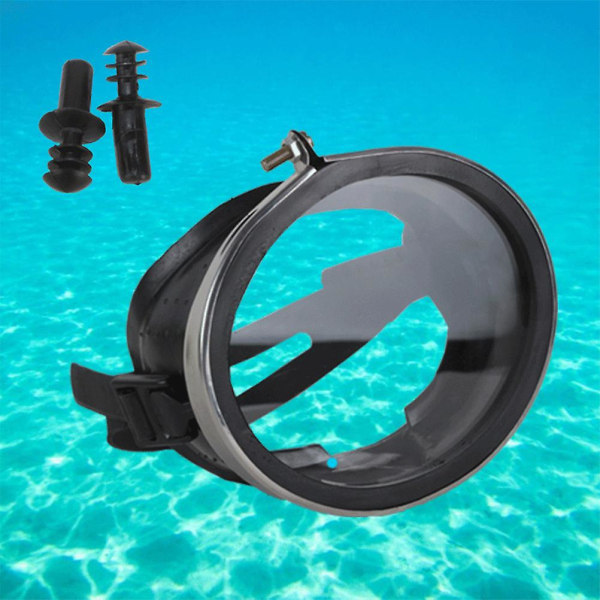 Oval HD Scuba Maskeglass Dykkermaske Med Rustfritt Stål Ramme Justerbar Gummibånd Egnet For Lurking Og Svømming