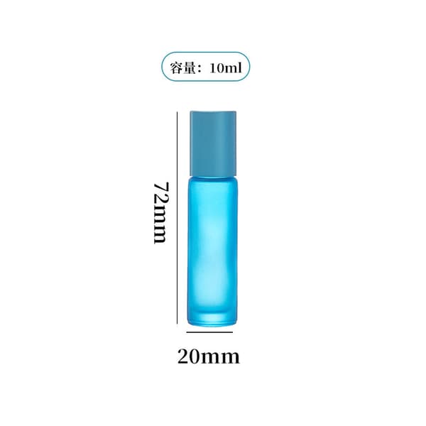 Hållbara roll-on-flaskor i glas Parfymflaskor för eterisk olja 10 st Sky blue