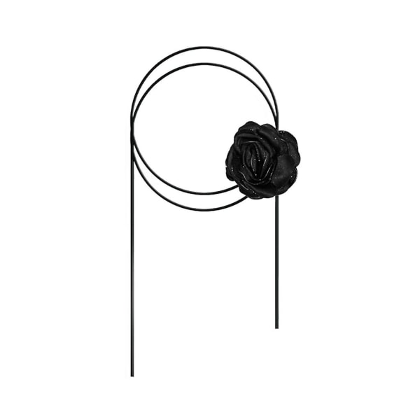 Black Rose Choker Flower Choker Halsband Goth Choker Flower Collar Rose Hat Band