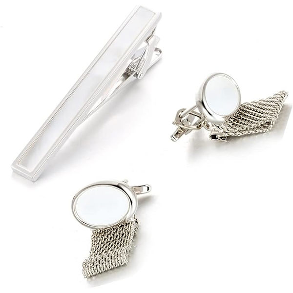 Mansjettknappersett for brudgommen Mansjettknapper Spiker Mansjettknapper Lapel Klips Krage Klips Tilbehør Mansjettknapper