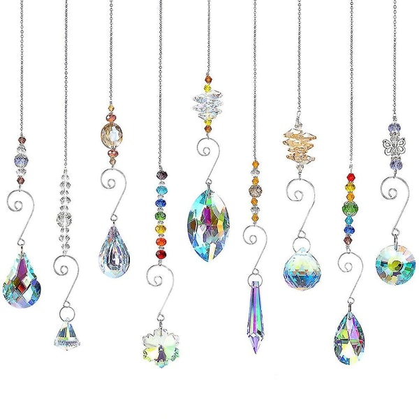 Crystal Sun Catcher, 9 Pack Glass Perle Ball Prism Anheng For Vindu Hjem Kontor Hage Dekor