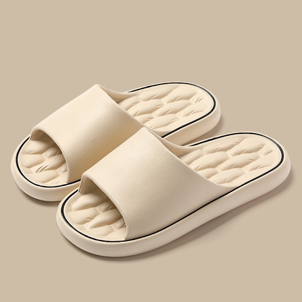 Sommer Nye Sky Tøfler Menn Kvinner Strand Sandaler Tykk Plattform EVA Myk Såle Mote Flip Flops Par Hjem Sko Khaki 40-41