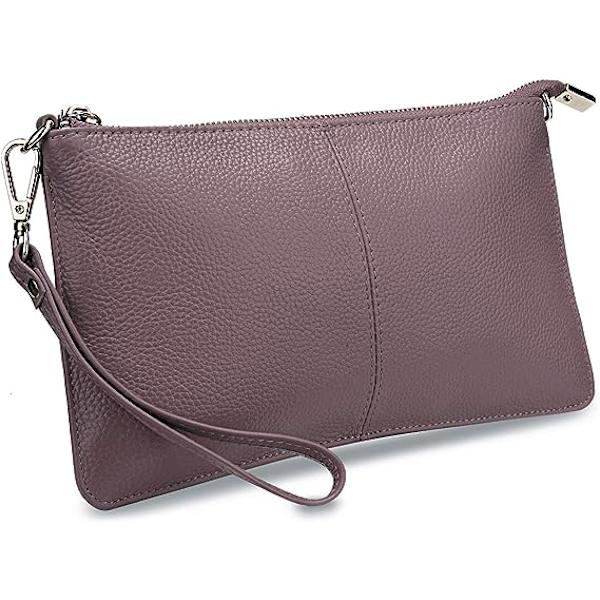 Koppling Väska Handväska Dam Äkta Läder Stor Plånbok med Crossbody Axelkedja