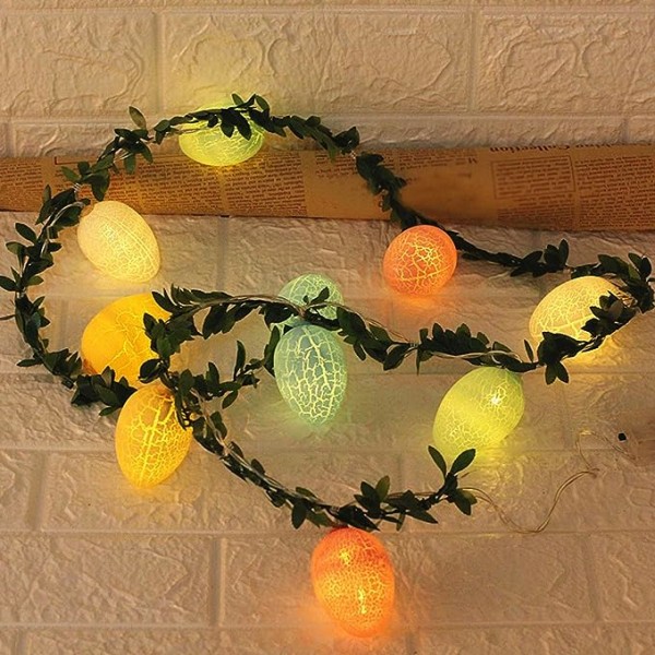 Pääsiäisen kanan kuorinauhavalot Pääsiäisen LED-valot pääsiäispäivän koristeluvalot, vilkkuvat valonauhat, koristelut, kotipuutarha
