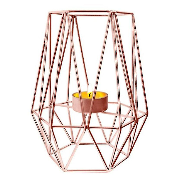 Metalliska Ljusstakar Geometriska Ljusstakar Ljuslykta Hembordsuppsättning