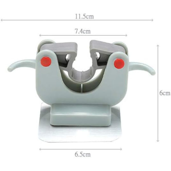 Klisterfri mopphållare multifunktionell spårlös borste kvast hängare hushåll badrumskrok kök gadget arrangör tillbehör