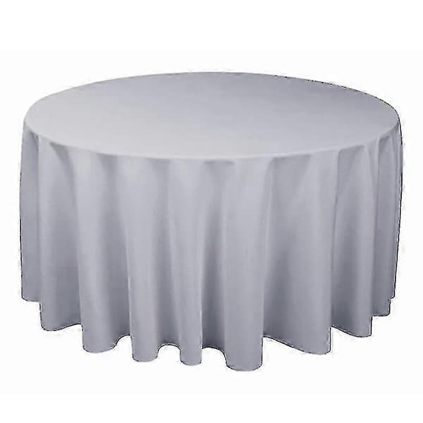Rund bordsduk i polyester för bröllopsfest i vit svart röd blå guld Silver Diameter 220CM