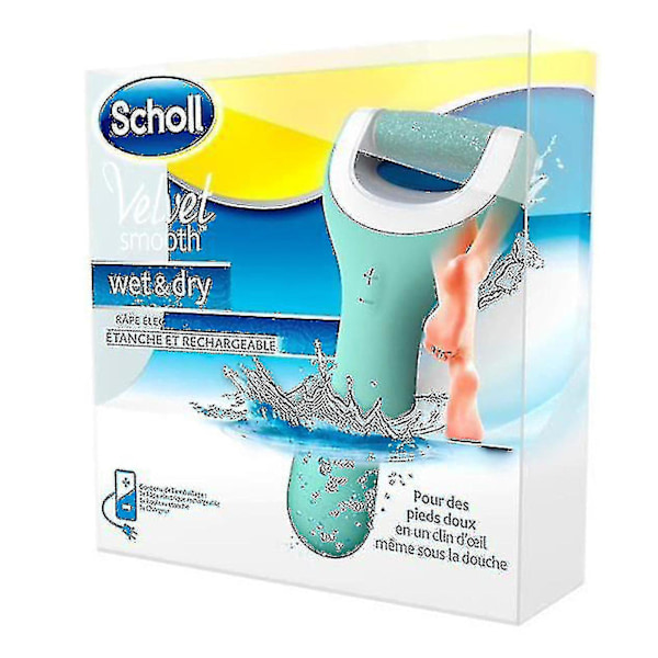 Scholl Velvet Smooth Wet And Dry Electric Grater Foot File Blue