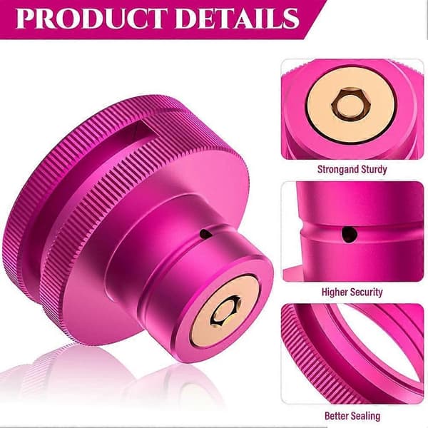 CO2 Quick Adapter, Quick Adapter til CO2 Duo/Terra/Art/E-Duo/Crystal 3.0, Adapter Trapezgevind TR21-4 Rose Red