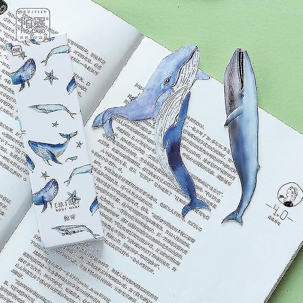 Valas-kalakuvioinen paperinen kirjanmerkki