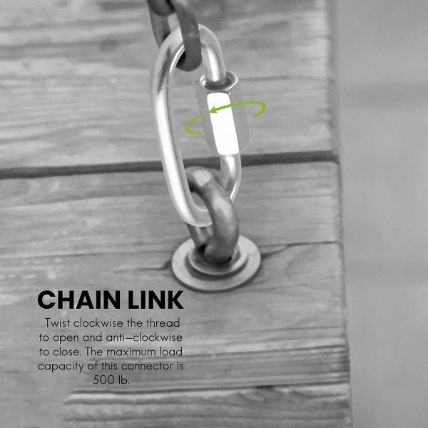 12 stk. Hurtigkobling 4mm Rustfrit Stål Kædeforbindelse, Heavy Duty D-Formet Låsning Ser Ud Til Karabiner