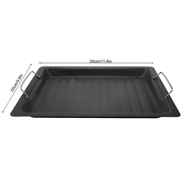 Rustfritt stål grillplate, non-stick stekepanne for grill