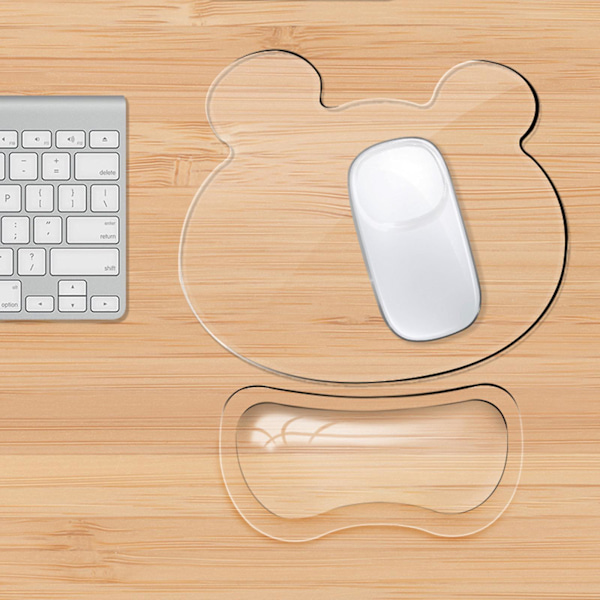 Hiiren suojakotelo, rannetuki ja tyyny Magic Mouse -hiirelle, läpinäkyvä TPU-kalvo