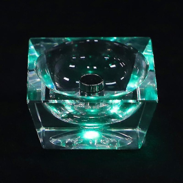 Kristallkula Stativ Glas Upplyst Display Base Led Kristallglas Kulhållare
