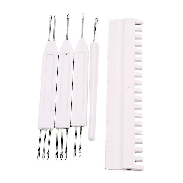 Kreativ beige 5-delad uppsättning nåldragning överföringsverktygssats 1x2 1x3 2x3 för alla 4,5 mm Brother stickmaskiner