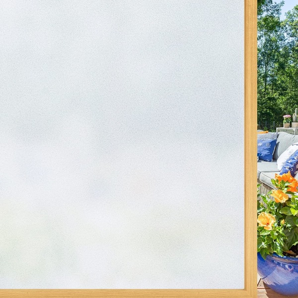 Frosted Window Film Privacy: Opaque Window Film for Glass Windows Self-Adhesive Sun Blocker Anti UV Window Frosting Film Static C